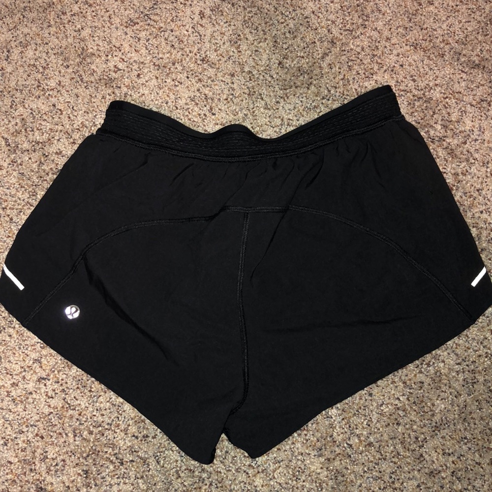 Black lulu lemon running shorts